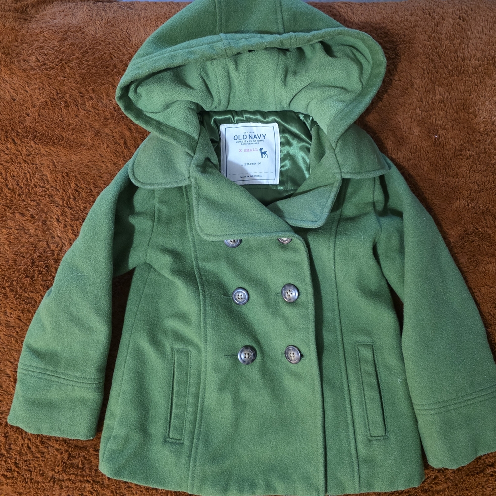 Old Navy Kids Green Hooded Coat